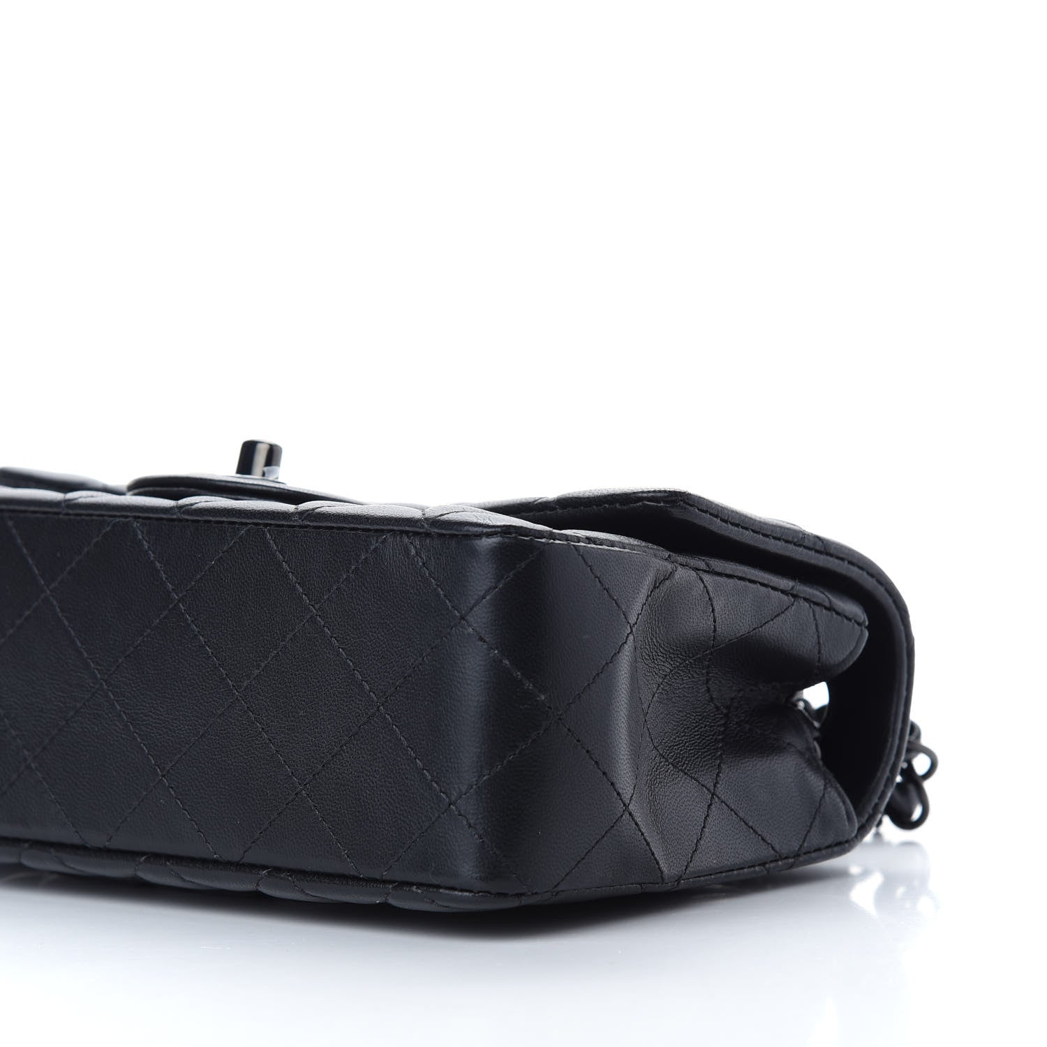 Chanel Lambskin Quilted Mini Rectangular Flap So Black 9 of 9
