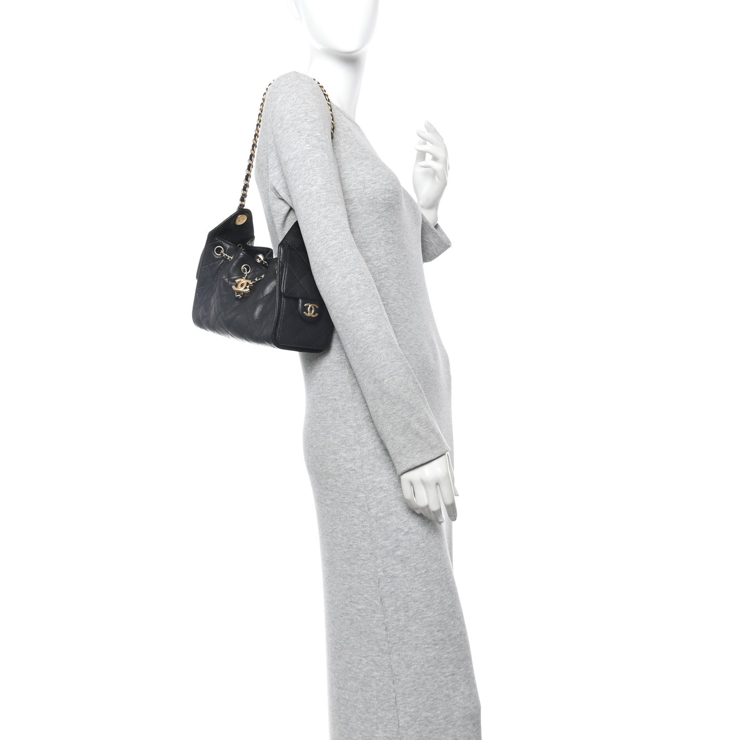 Caviar Quilted Mini Chanel 25 Handbag Black