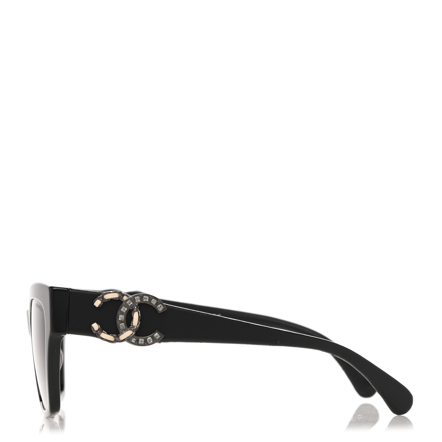 Chanel Acetate Square CC Sunglasses 5456 Black 3 of 9