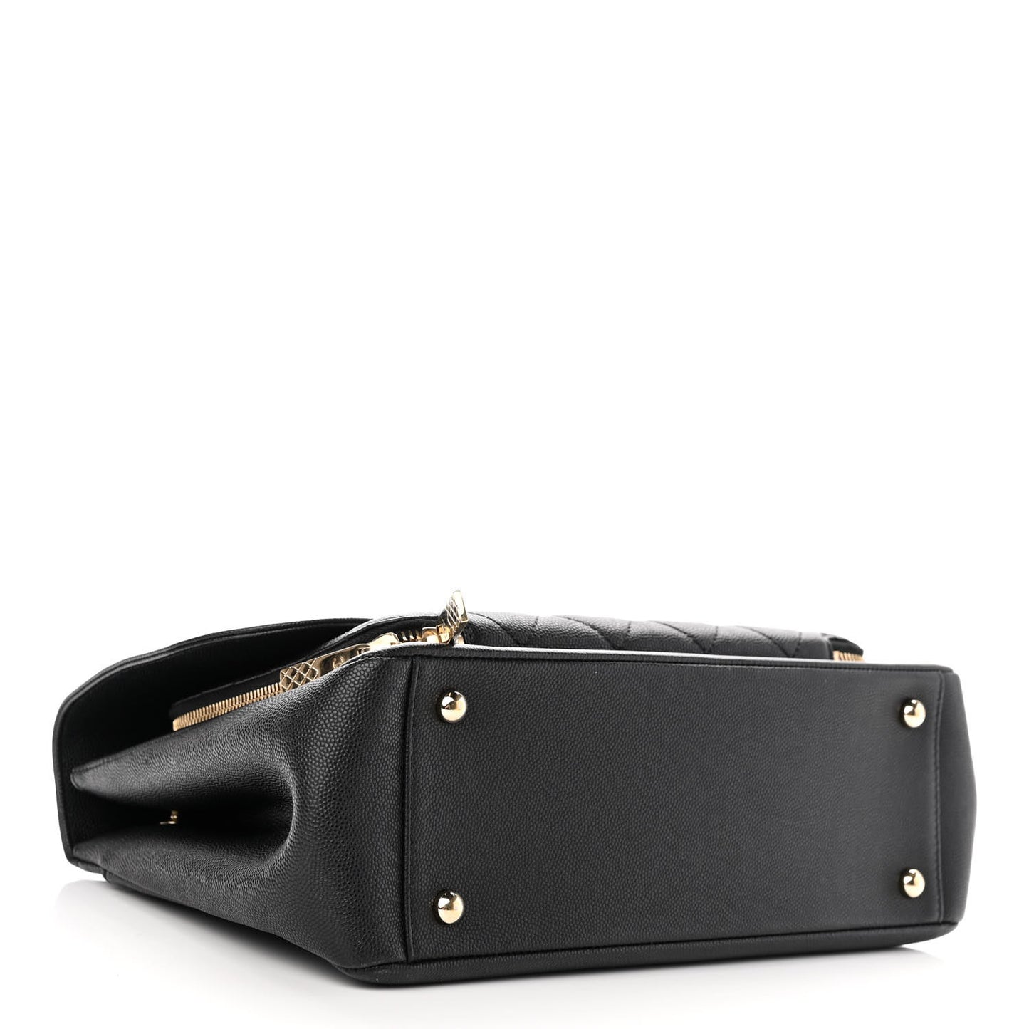 Caviar Quilted Large Business Affinity Flap Black