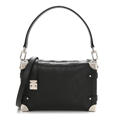 Louis Vuitton Calfskin Debossed Monogram Side Trunk Black 1 of 9