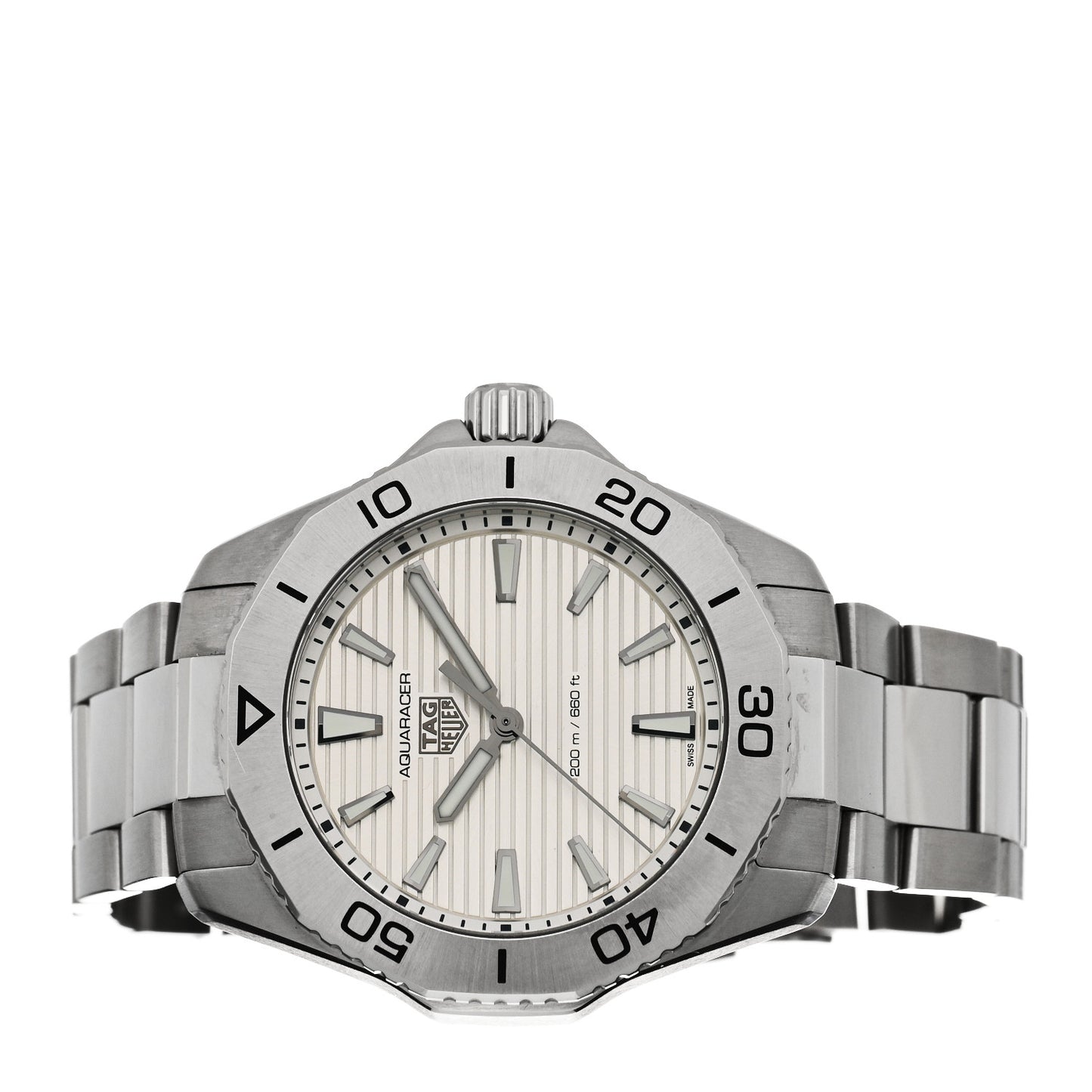 Stainless Steel 40mm Aquaracer Professional 200 Solargraph Quartz Watch Silver WBP1111