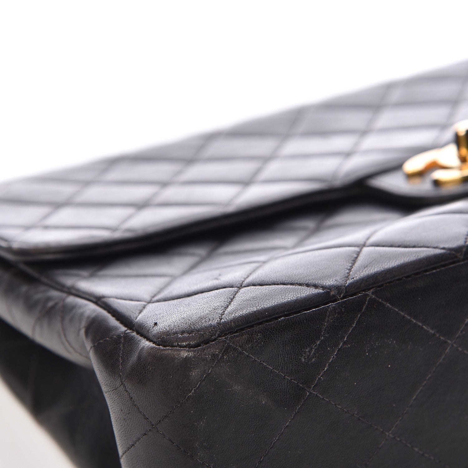 Chanel Lambskin Quilted Jumbo Single Flap Black 9 of 16