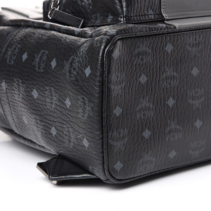 MCM Visetos Medium Stark Logo Stripe Backpack Black 8 of 12