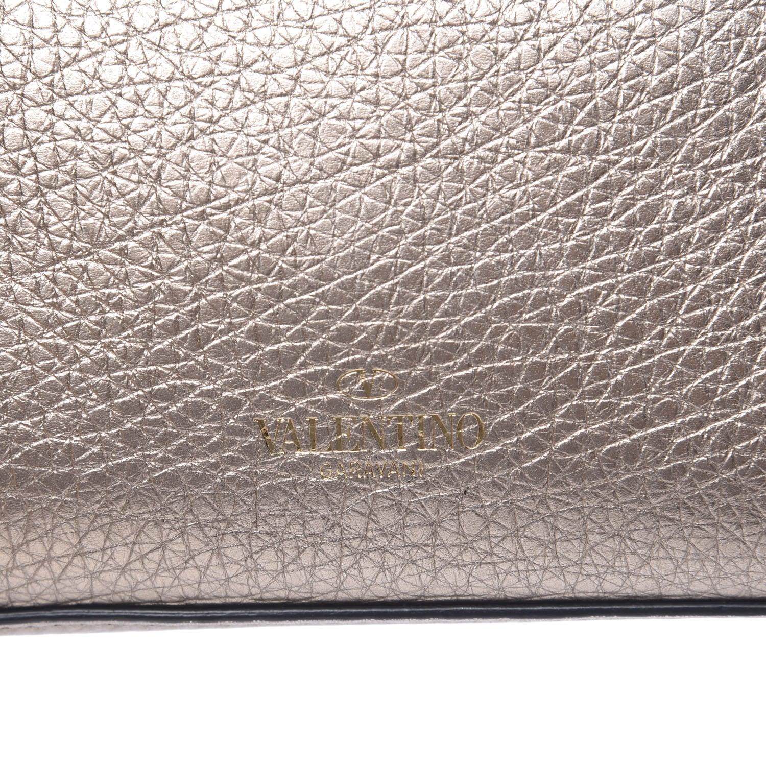 Valentino Garavani Metallic Pebbled Calfskin Medium Rockstud Flip Lock Crossbody Bag Skin 9 of 9