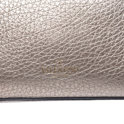 Valentino Garavani Metallic Pebbled Calfskin Medium Rockstud Flip Lock Crossbody Bag Skin 9 of 9