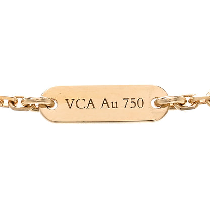 Van Cleef & Arpels 18K Yellow Gold Mother of Pearl Vintage Alhambra Pendant Necklace 4 of 5