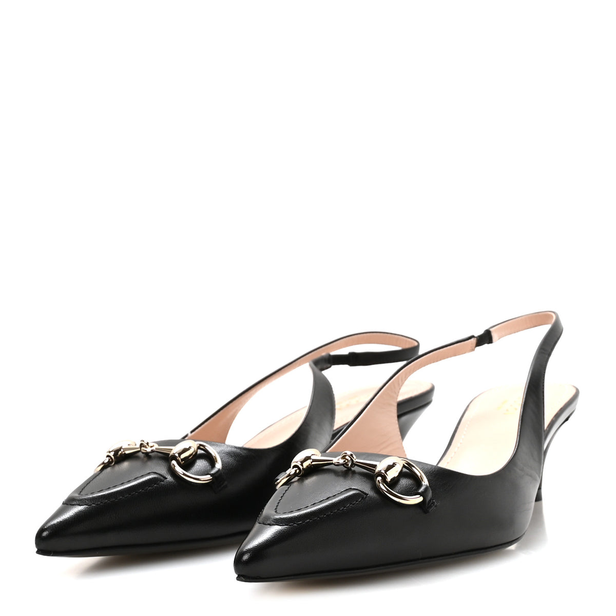 Malaga Kid Horsebit 45mm Slingback Pumps 39.5 Black