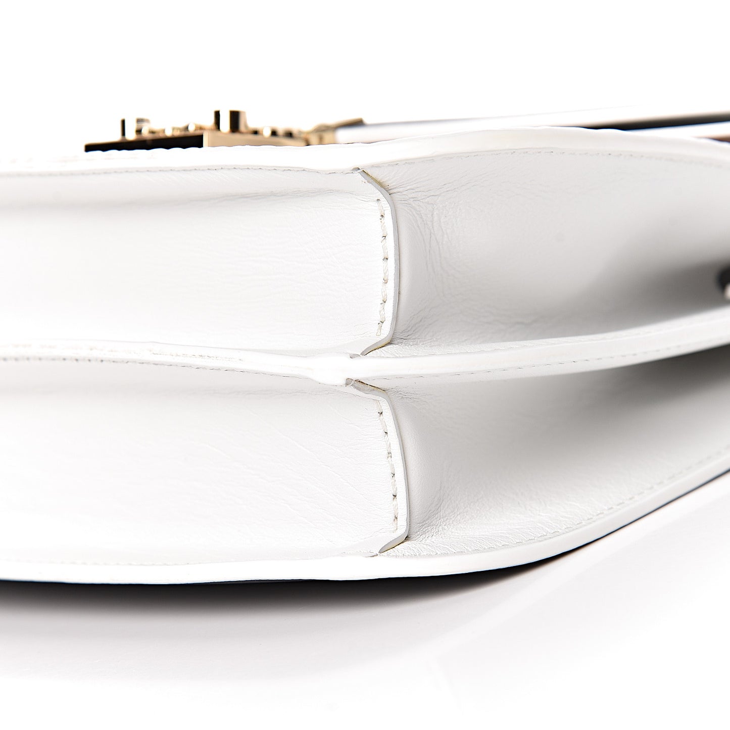 Visetos Calfskin Small Patricia Crossbody Bag Cognac Black White