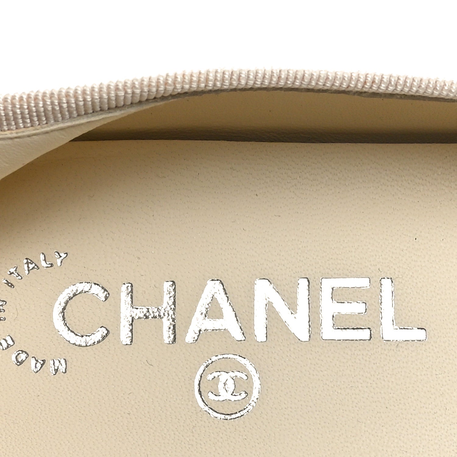 Chanel Lambskin Cap Toe Ballerina Flats 38.5 White Rouge 7 of 11