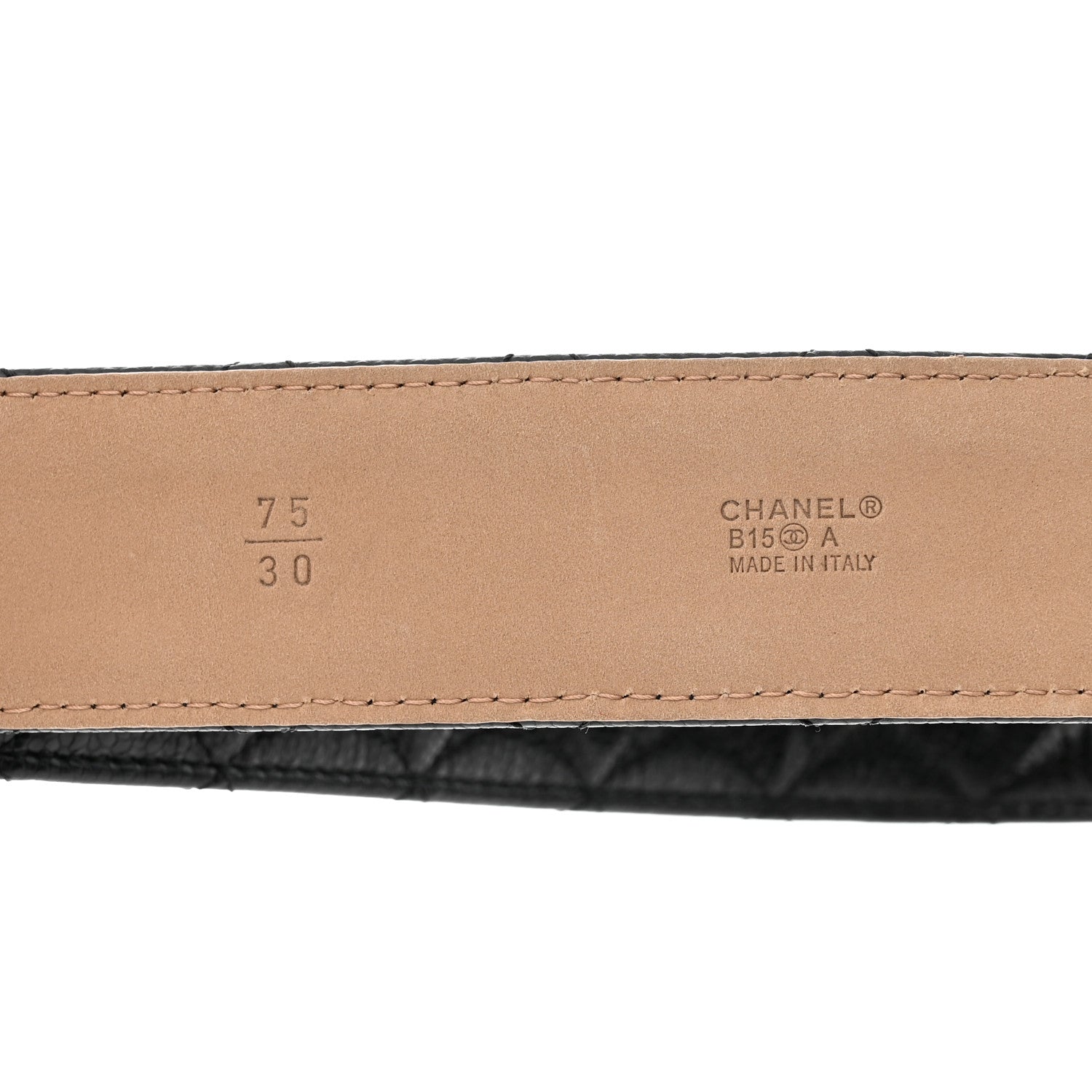 Chanel Caviar Quilted CC Belt 75 30 Black 5 of 5