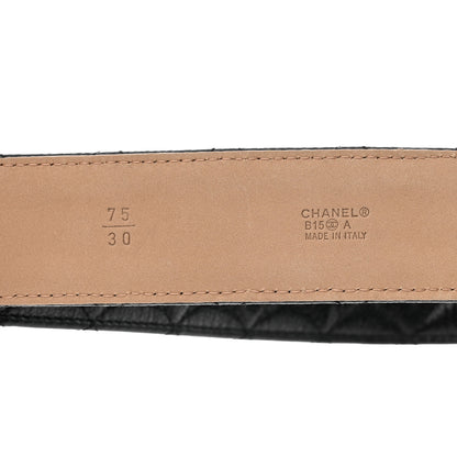 Chanel Caviar Quilted CC Belt 75 30 Black 5 of 5