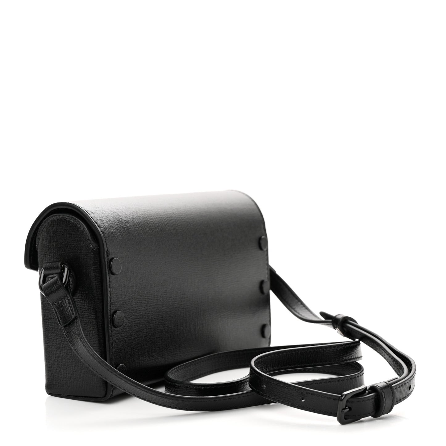 Azalea Calfskin Monochrome Mini Horsebit 1955 Shoulder Bag Black