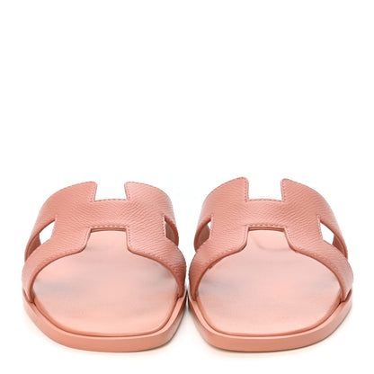 Hermes Epsom Oran Sandals 37 Rose Aube 2 of 8