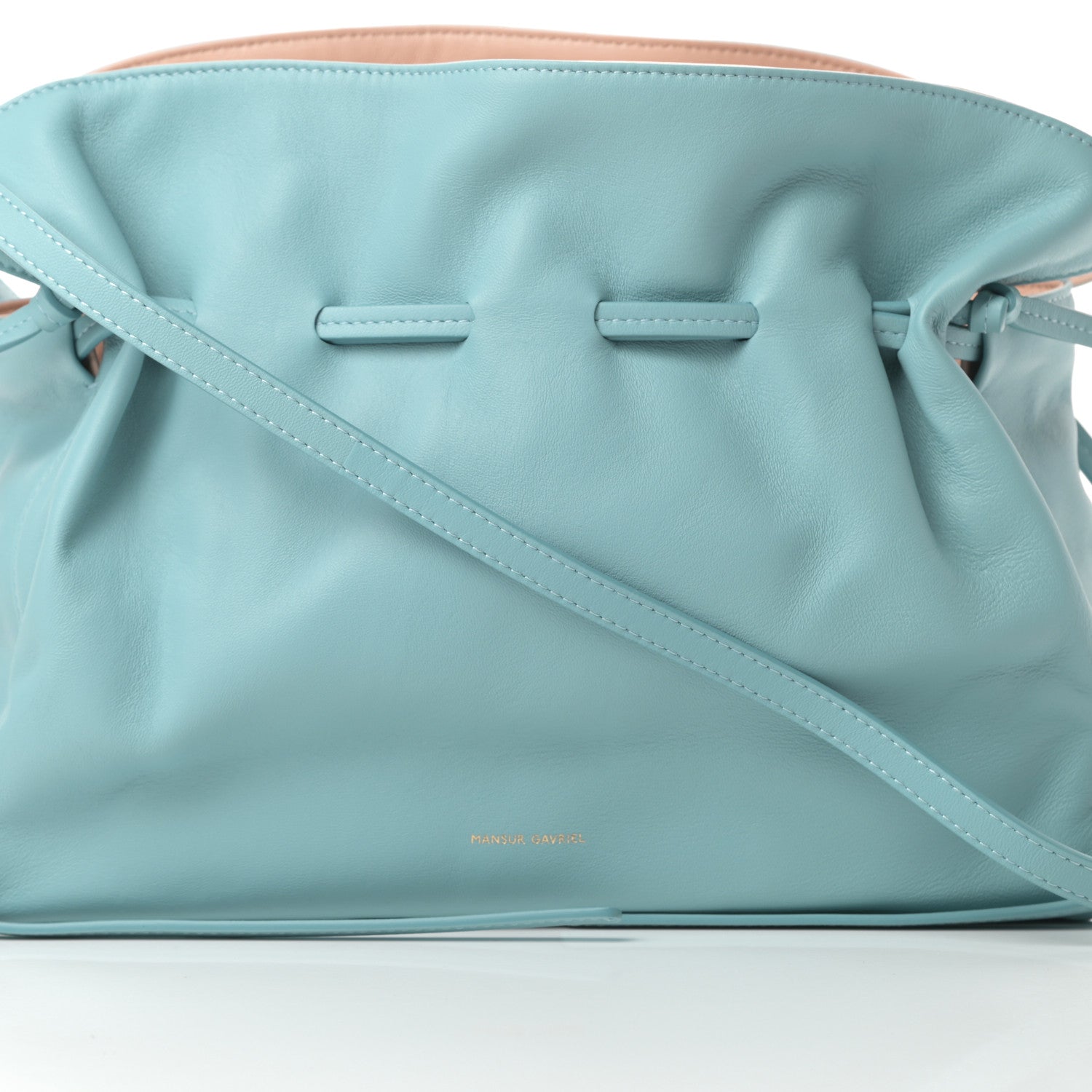 Mansur Gavriel Lambskin Mini Protea Bag Degas Blue 7 of 10