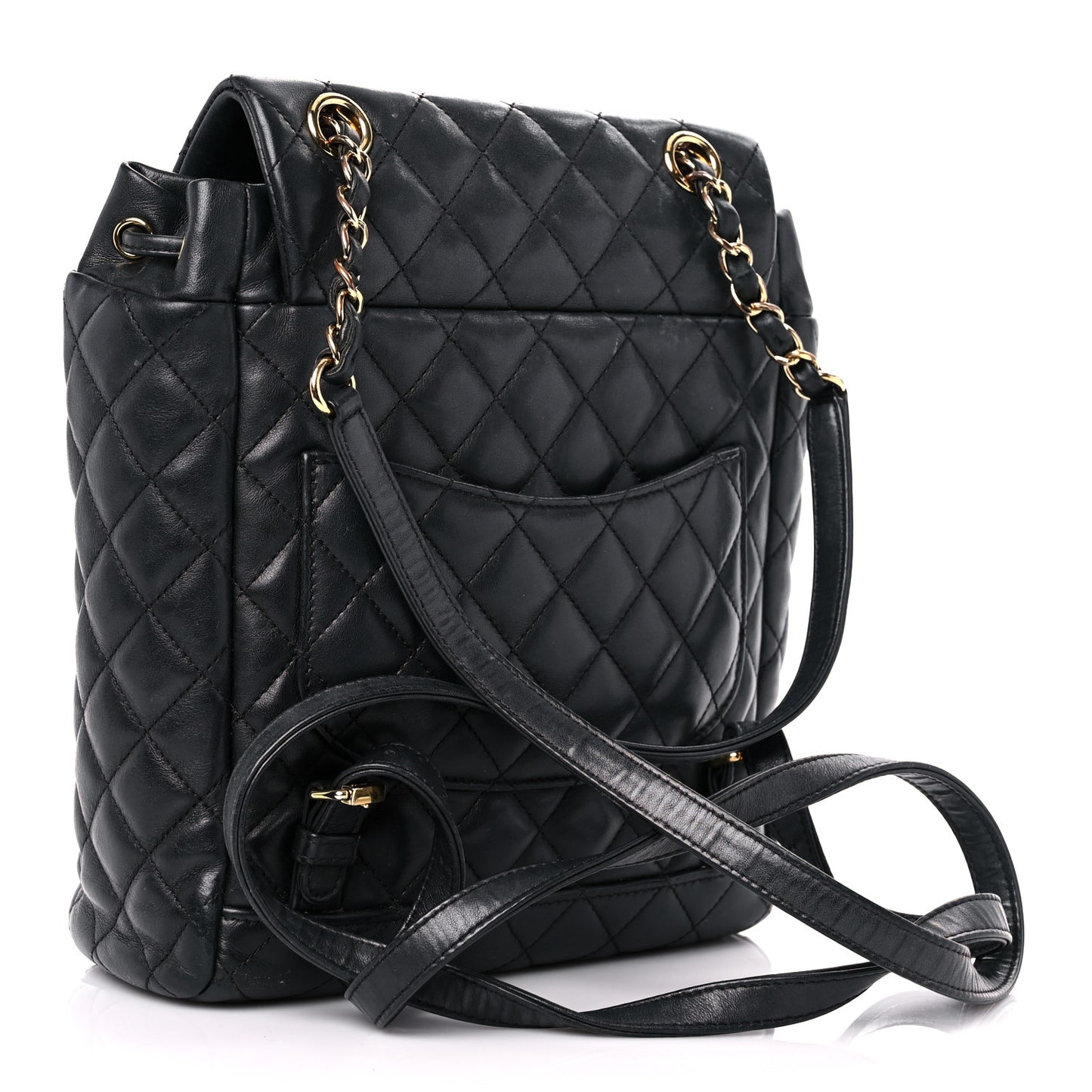 Calfskin Quilted Small Urban Spirit Backpack Black