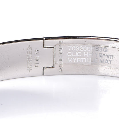 Hermes Matte Enamel Narrow Clic Clac HH Bracelet Myrtille 3 of 5
