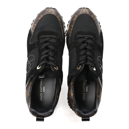 Louis Vuitton Suede Monogram Run Away Sneakers 37 Black 2 of 9