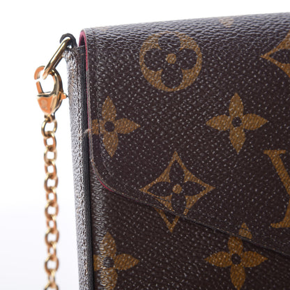 Louis Vuitton Monogram Pochette Felicie Chain Wallet Fuchsia 11 of 12