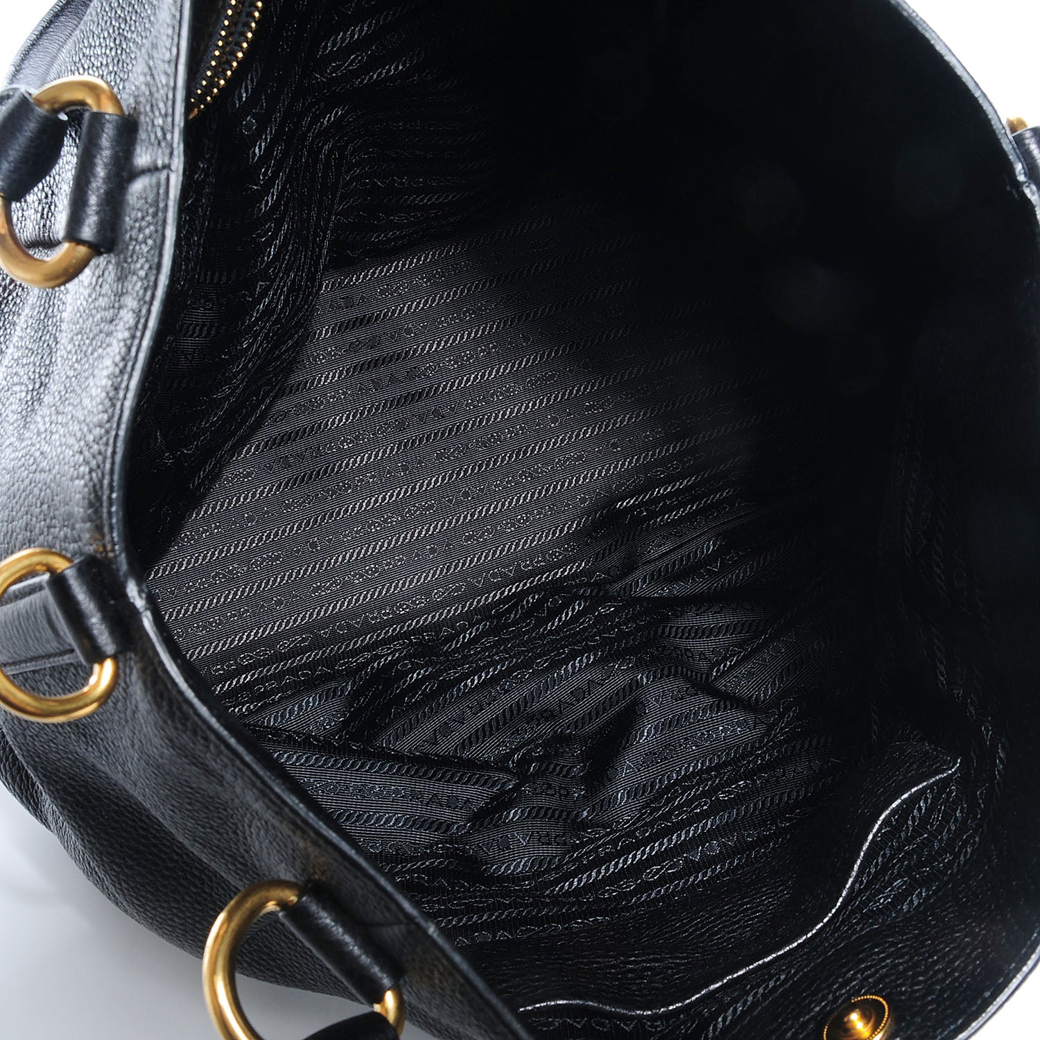 Prada Vitello Daino Tote Nero Black 8 of 13