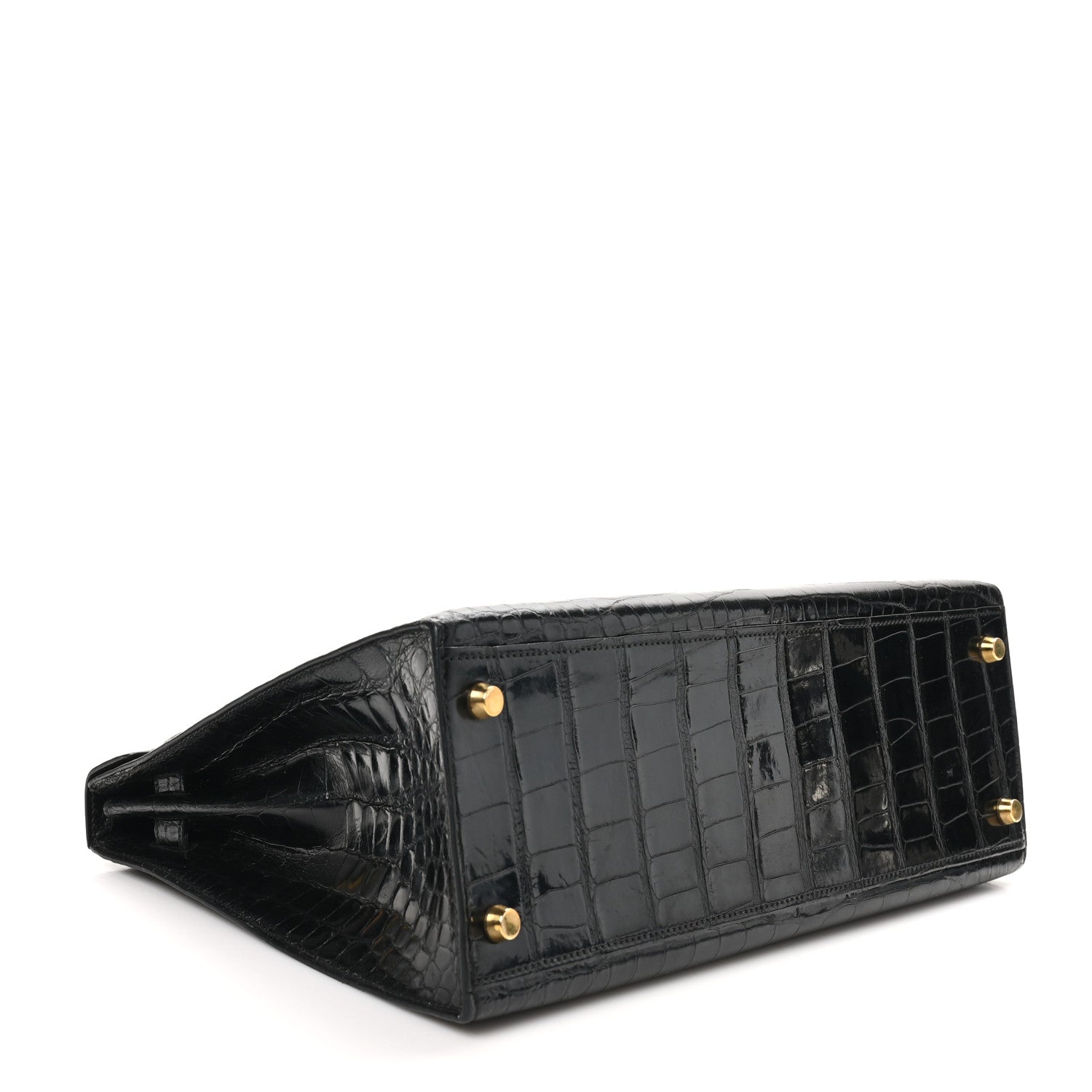 Hermes Shiny Alligator Kelly Sellier 32 Black 4 of 10