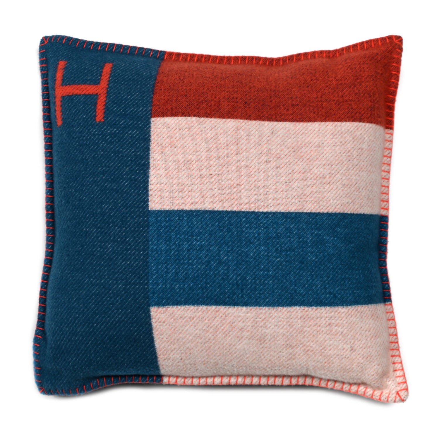 Hermes Wool Cashmere Casaque H Pillow 1 of 3