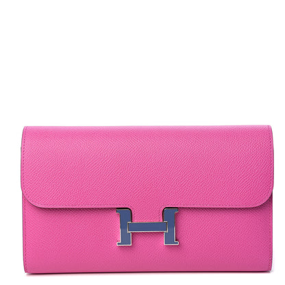 Hermes Epsom Constance Long Wallet Magnolia Brighton Bleu 1 of 15