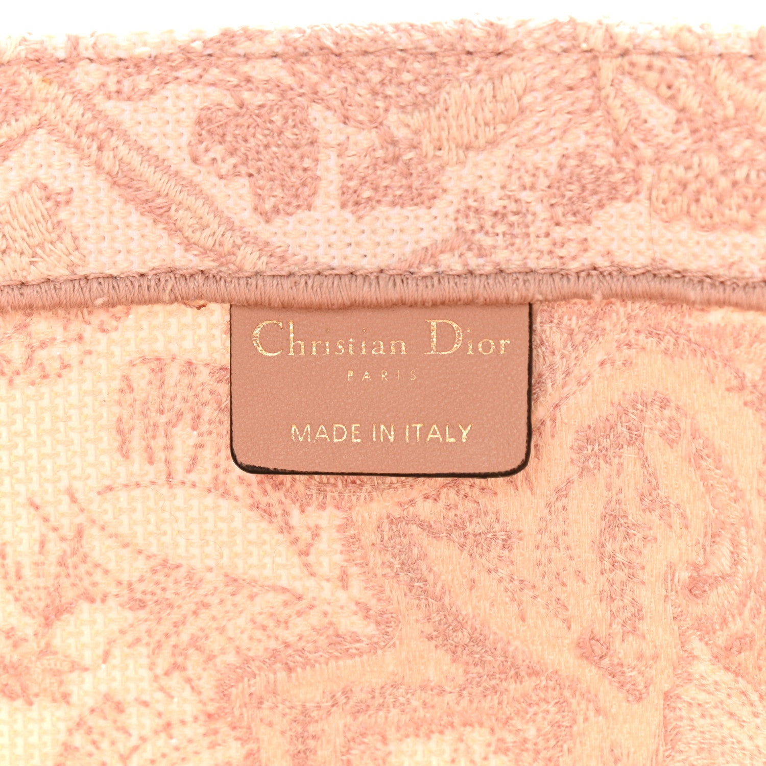 Christian Dior Canvas Toile De Jouy Embroidered Large Book Tote Pink 5 of 10