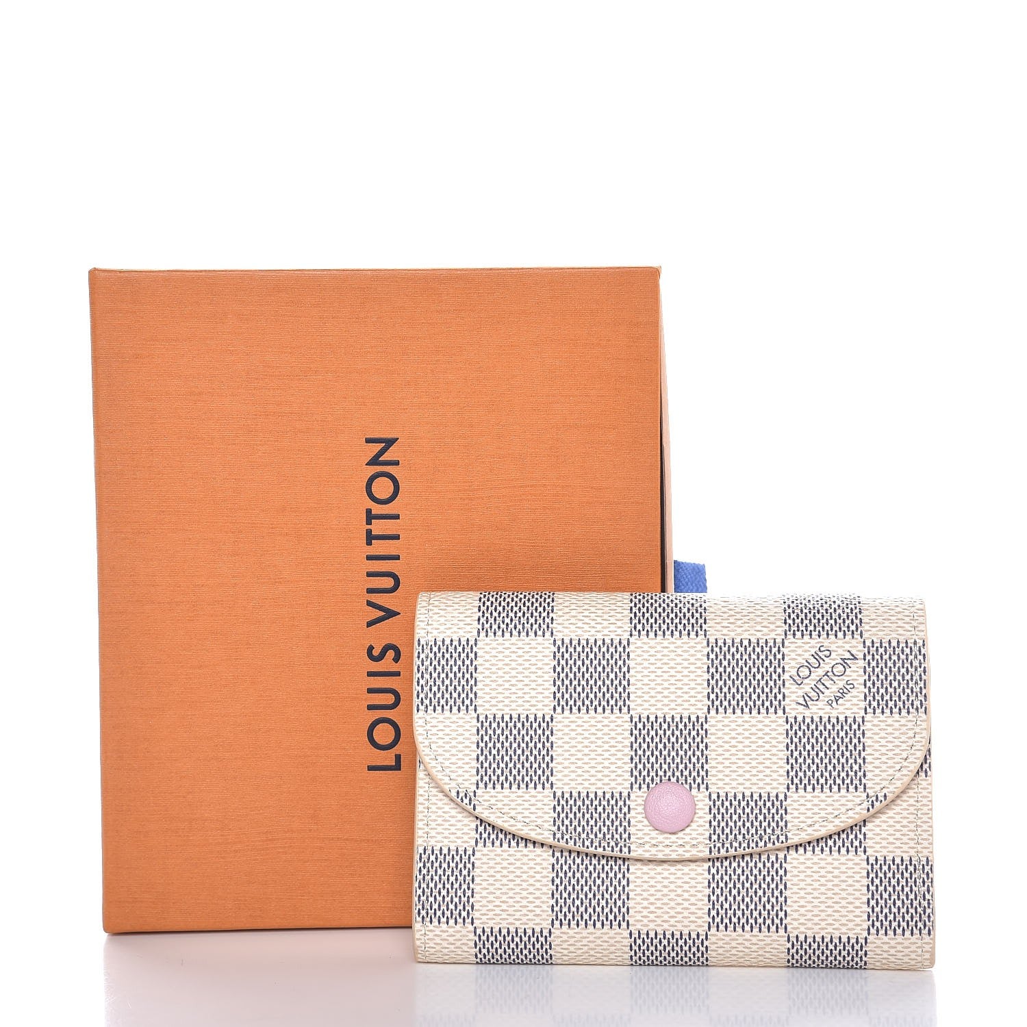 Louis Vuitton Damier Azur Rosalie Coin Purse Rose Ballerine 8 of 8