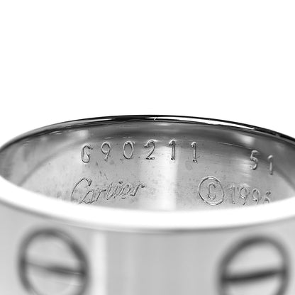 Cartier 18K White Gold 5.5mm LOVE Ring 51 5.75 4 of 4