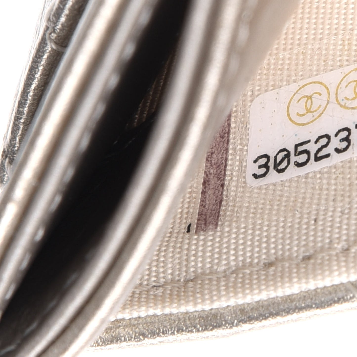Metallic Aged Calfskin Quilted Reissue Card Holder Gold