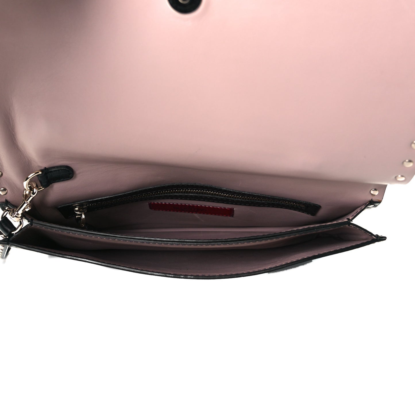 Nappa Rockstud Wristlet Clutch Black