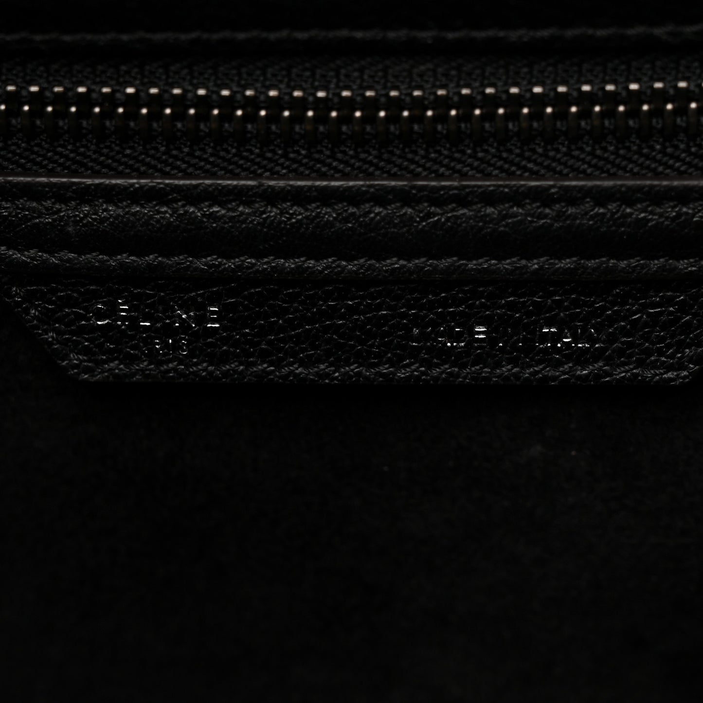 Drummed Calfskin Mini Luggage Black