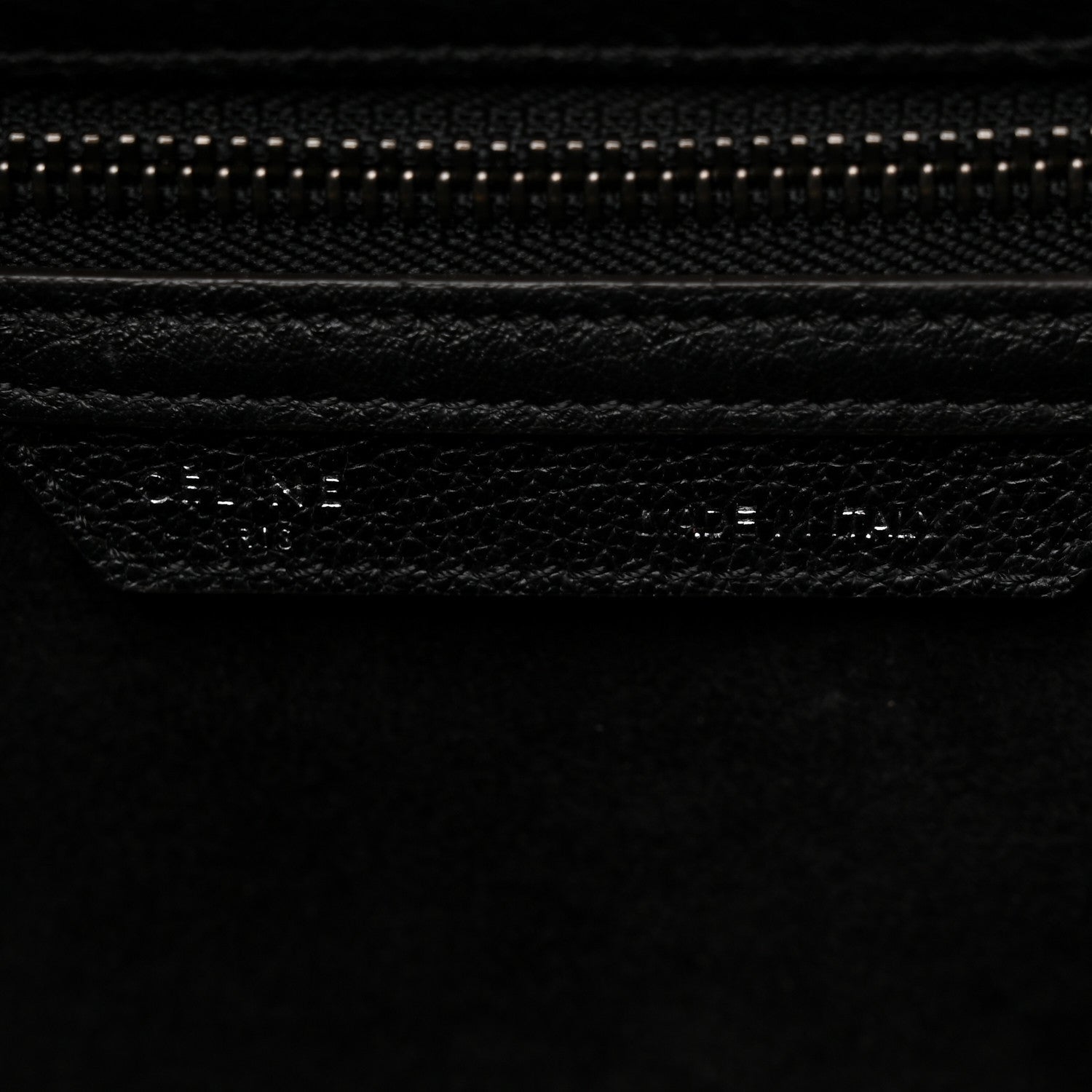 Celine Drummed Calfskin Mini Luggage Black 6 of 9