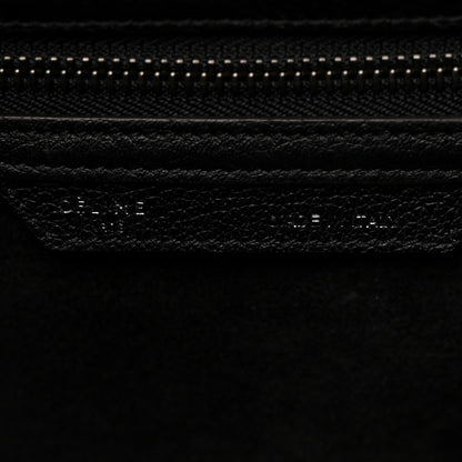 Celine Drummed Calfskin Mini Luggage Black 6 of 9