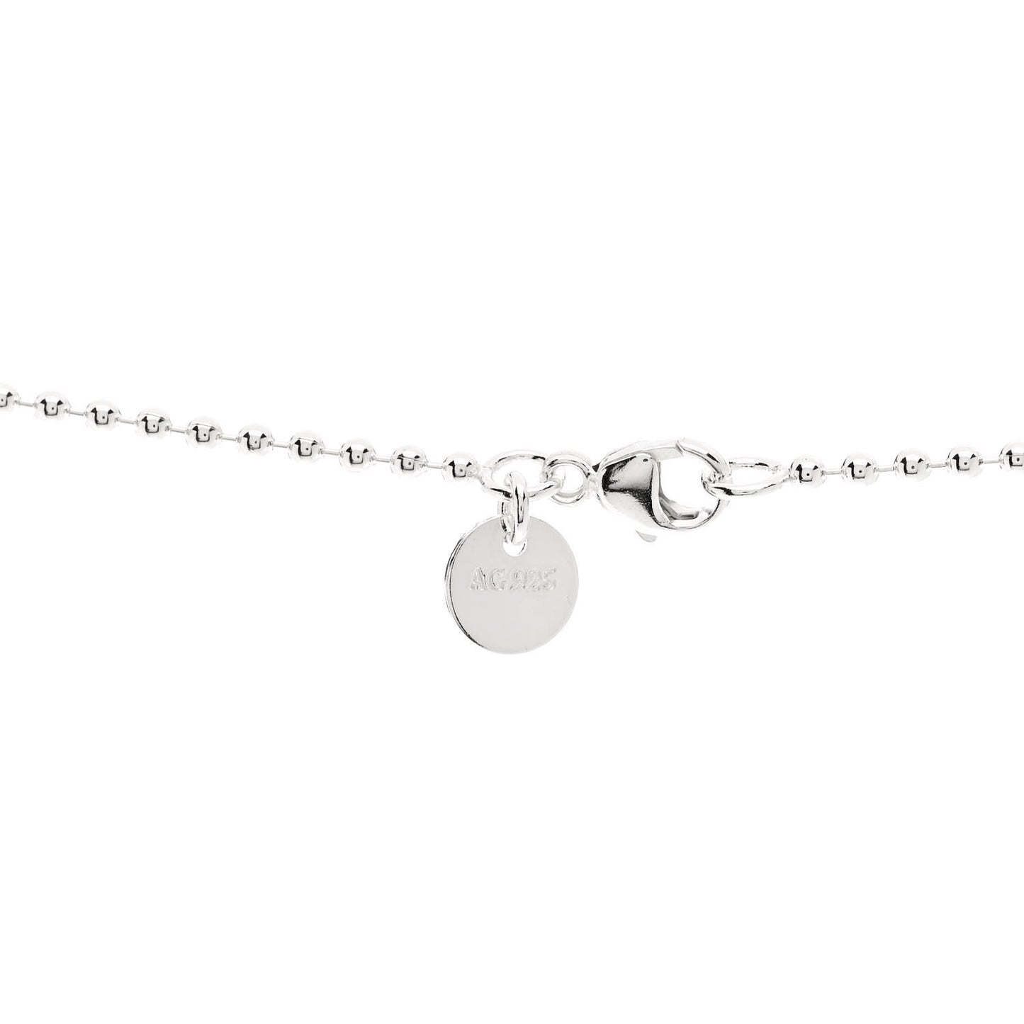 Sterling Silver Cushion Charm Pendant Necklace