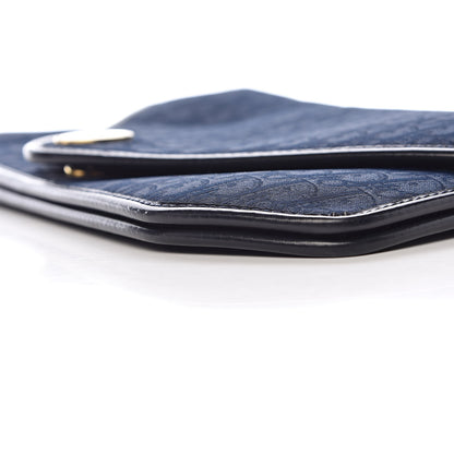 Christian Dior Monogram Chain Flap Navy 10 of 12