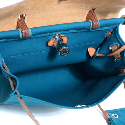 Hermes Toile Herbag Zip PM 31 Bleu Izmir 6 of 17