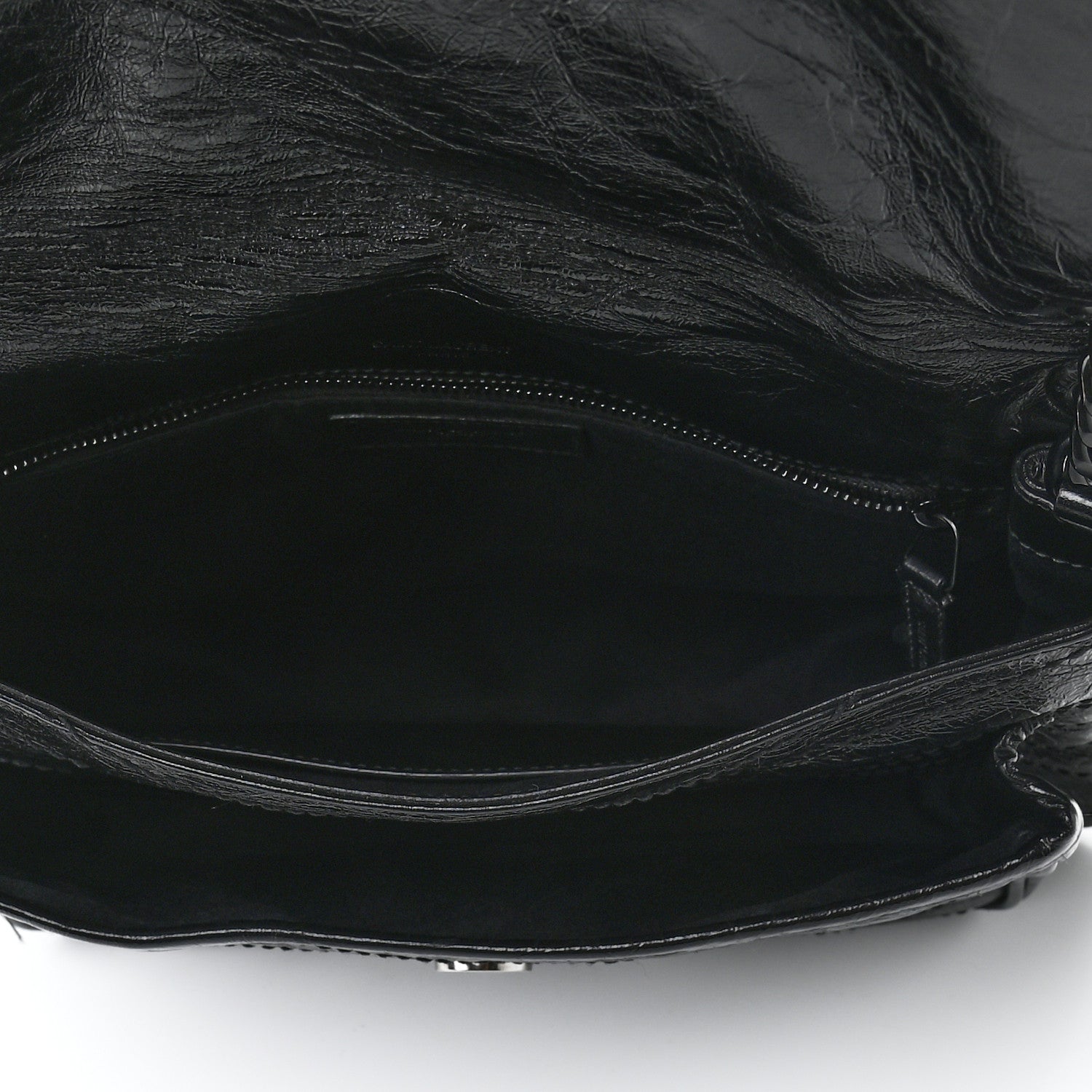 Saint Laurent Crinkled Calfskin Matelasse Monogram Medium Niki Chain Satchel Black 5 of 10