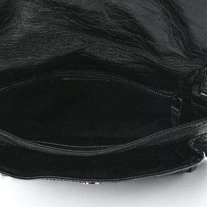 Saint Laurent Crinkled Calfskin Matelasse Monogram Medium Niki Chain Satchel Black 5 of 10