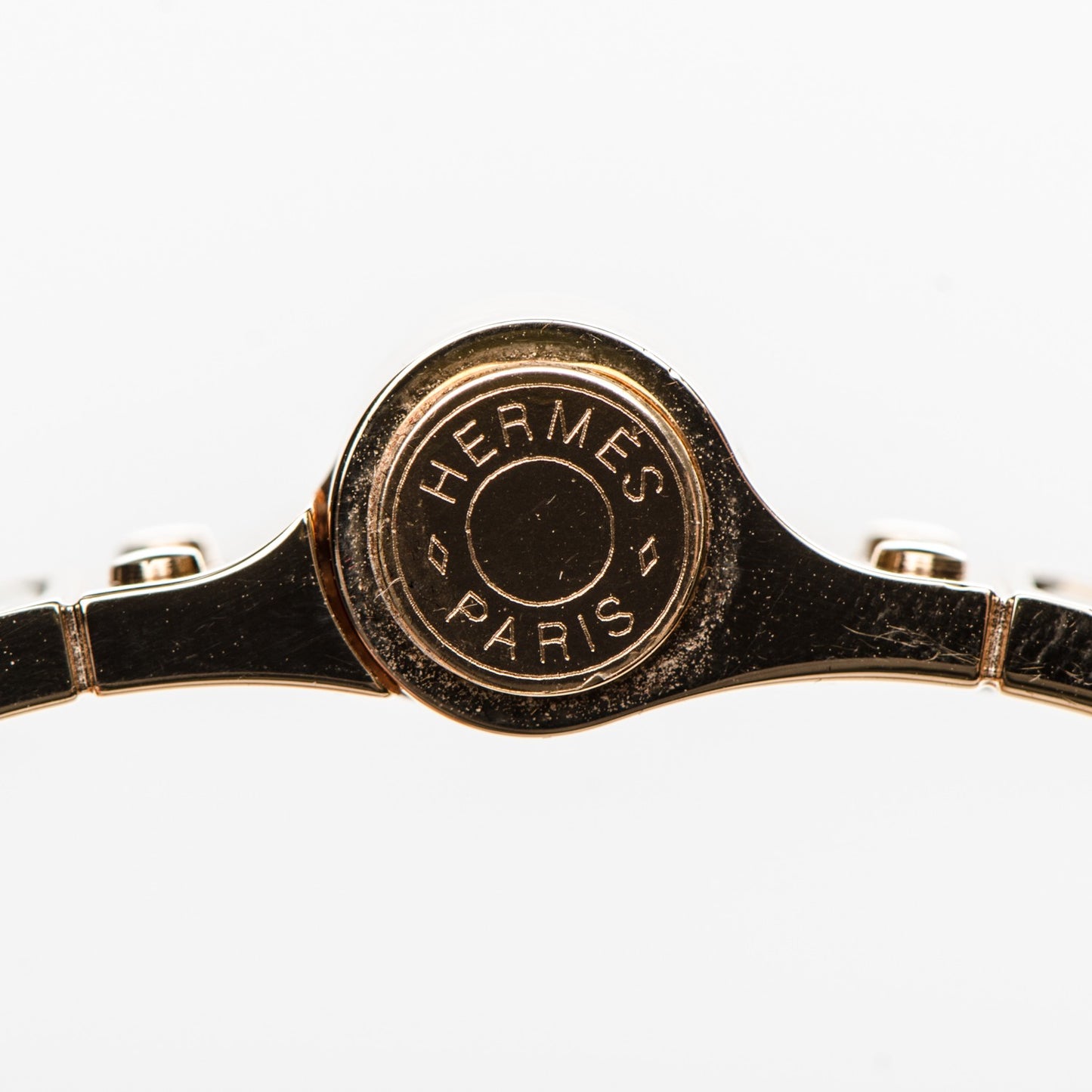 Enamel Narrow Charniere Hinged Bracelet S Pannacotta