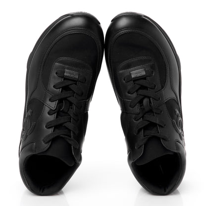 Chanel Lambskin Fabric CC Uniform Sneakers 42 Black 2 of 9