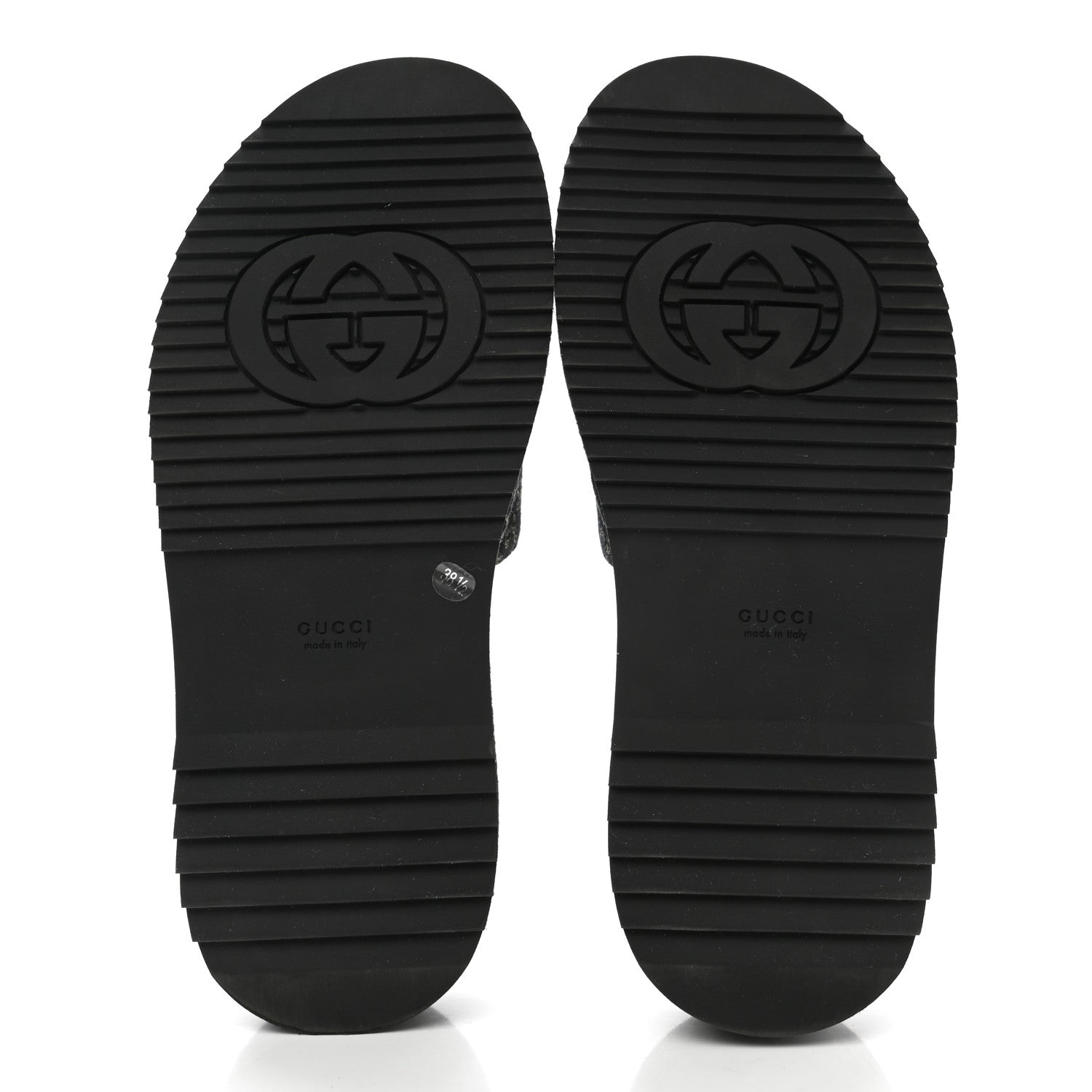 Gucci Jacquard Black Denim GG Monogram Angelina Platform 55mm Slide Sandals 38.5 Black Ivory 5 of 9
