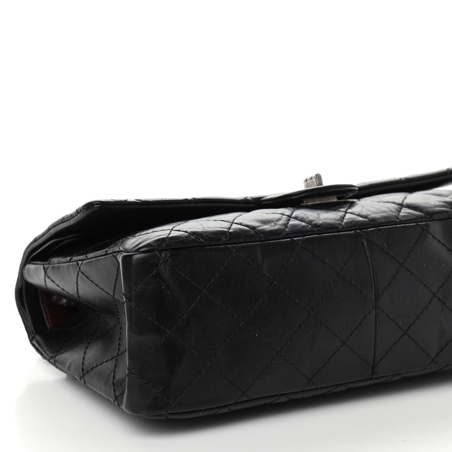 Aged Calfskin Quilted 2.55 Reissue 226 Flap Black