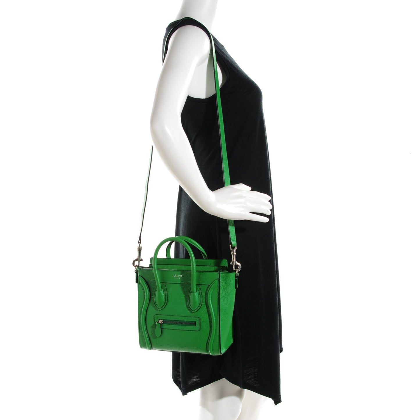 Drummed Calfskin Nano Luggage Mint
