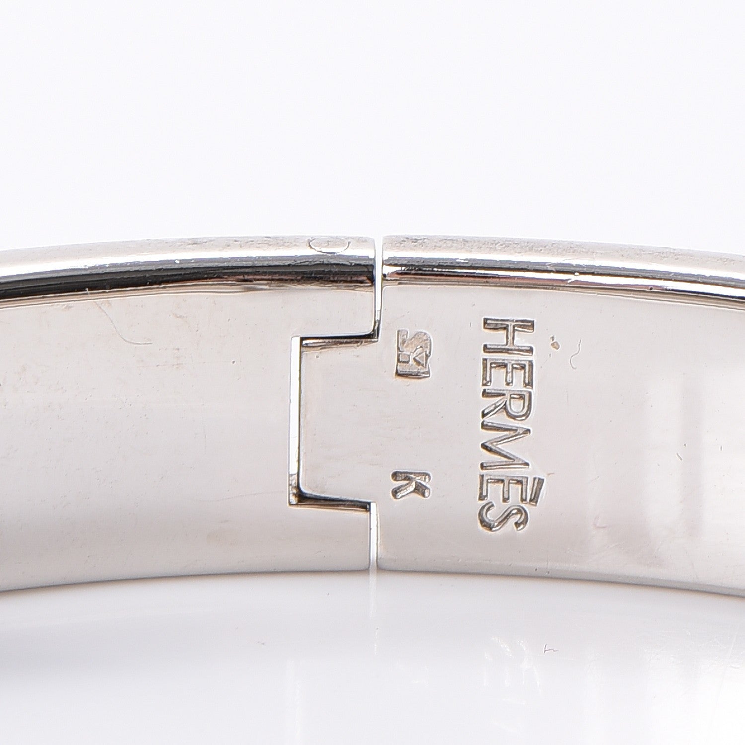 Hermes Enamel Narrow Clic Clac H Bracelet PM Orange 4 of 4