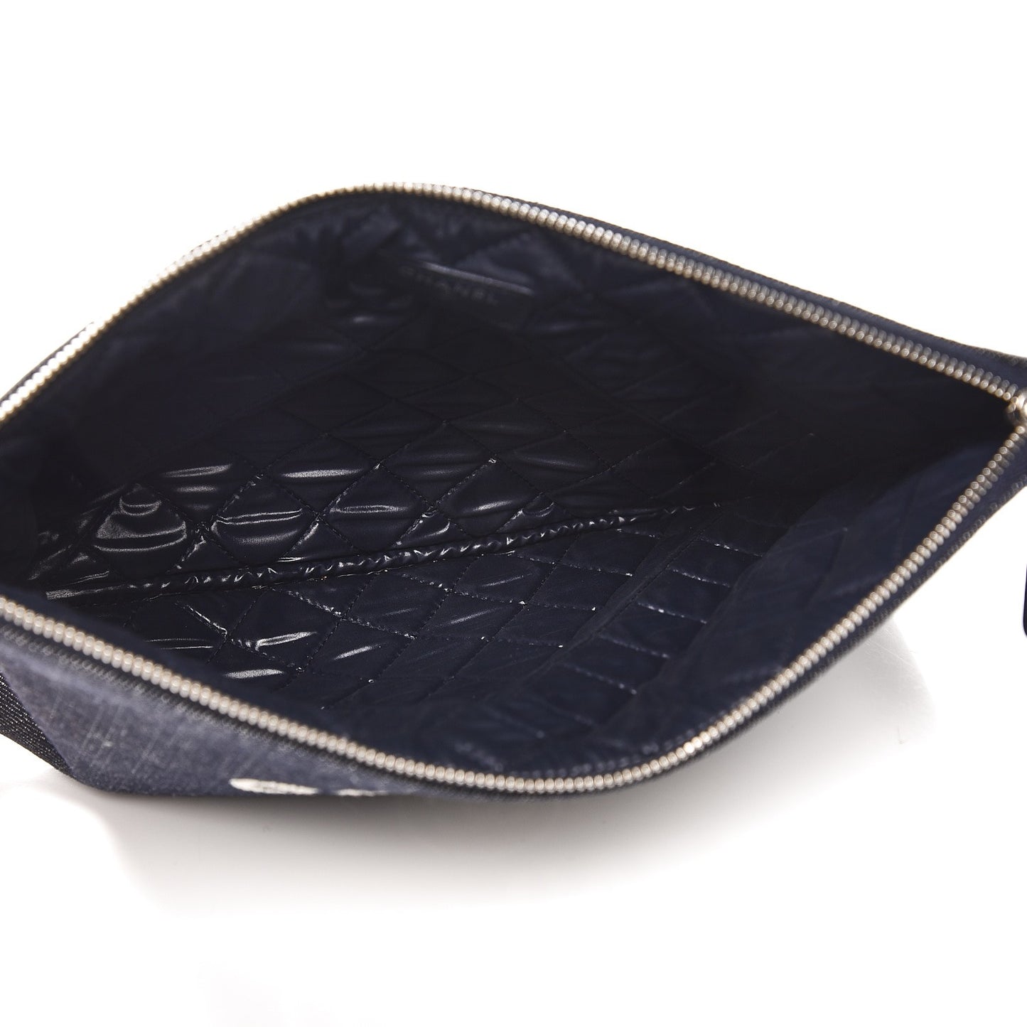 Denim Large Deauville Pouch Dark Blue