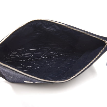 Chanel Denim Large Deauville Pouch Dark Blue 5 of 7