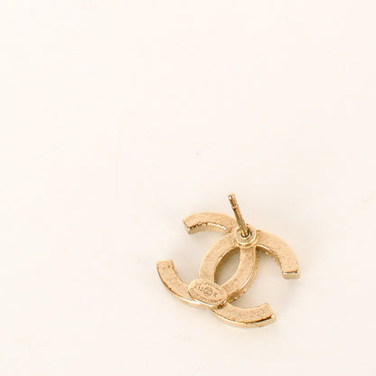 Chanel Crystal CC Earrings Light Gold 5 of 5