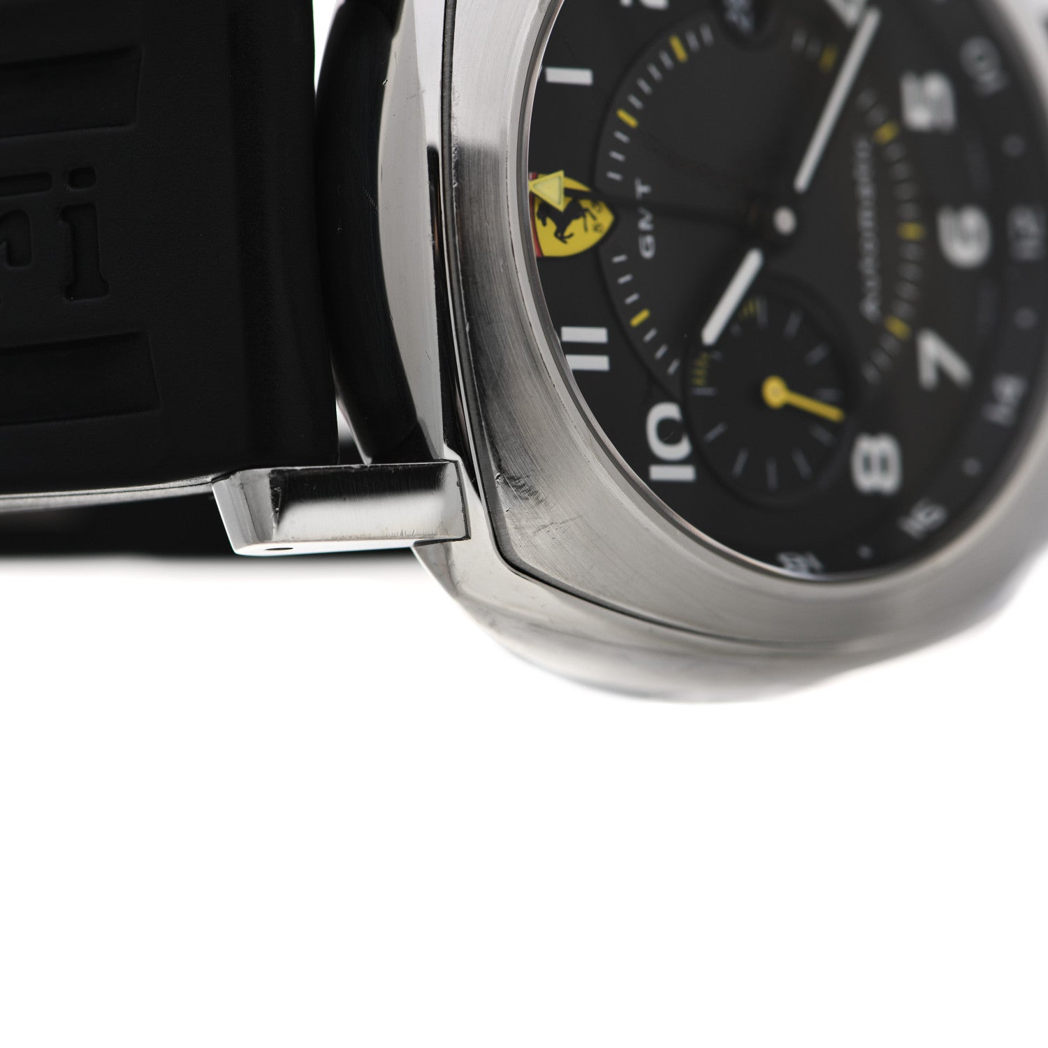 Panerai Stainless Steel Rubber 45mm Ferrari GMT Automatic Watch Black FER00009 5 of 6